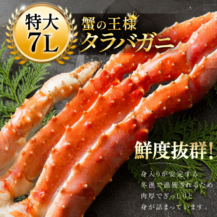 【ふるさと納税】 本 タラバガニ 脚 ボイル済 約1.5kg 極太7Lサイズ [カネダイ 宮城県 気仙沼市 20564326] カニ かに 蟹 たらばがに たらば蟹 タラバ蟹 たらば タラバ ボイル - 画像3