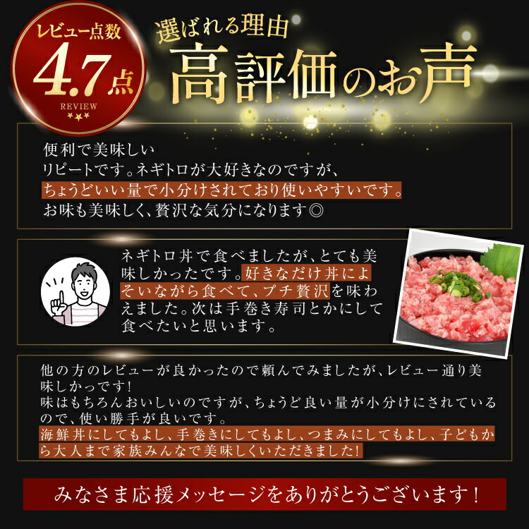 【ふるさと納税】 ネギトロ 気仙沼港直送 1kg (250g×4p) [畠和水産 宮城県 気仙沼市 20563348] メバチマグロタタキ 三陸産 小分け まぐろ丼 ねぎとろ まぐろ まぐろたたき 鮪 - 画像2