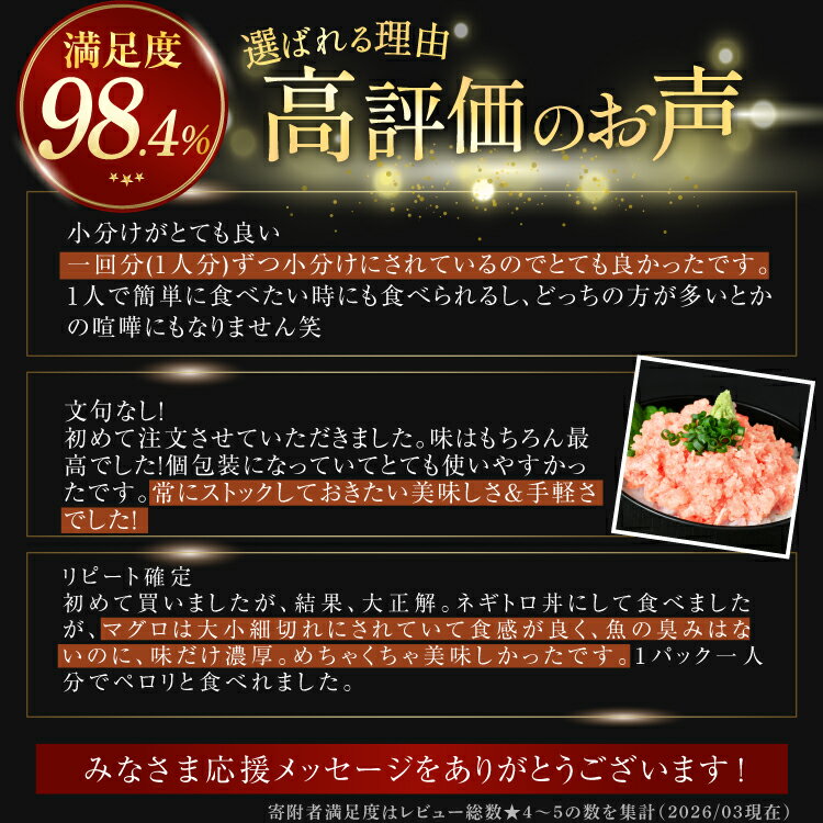 【ふるさと納税】 気仙沼港水揚げ 天然 ネギトロ 【選べる内容量】 小分けで便利 [熊栄産業 宮城県 気仙沼市 20564731] マグロたたき メバチマグロ 冷凍 まぐろ 鮪 海産 国産 小分け 1kg 400g - 画像2