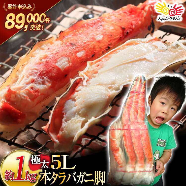 本 タラバガニ 脚 ボイル済 約1kg 極太5Lサイズ [カネダイ 宮城県 気仙沼市 20565780] カニ かに 蟹 たらばがに たらば蟹 タラバ蟹 たらば タラバ ボイル