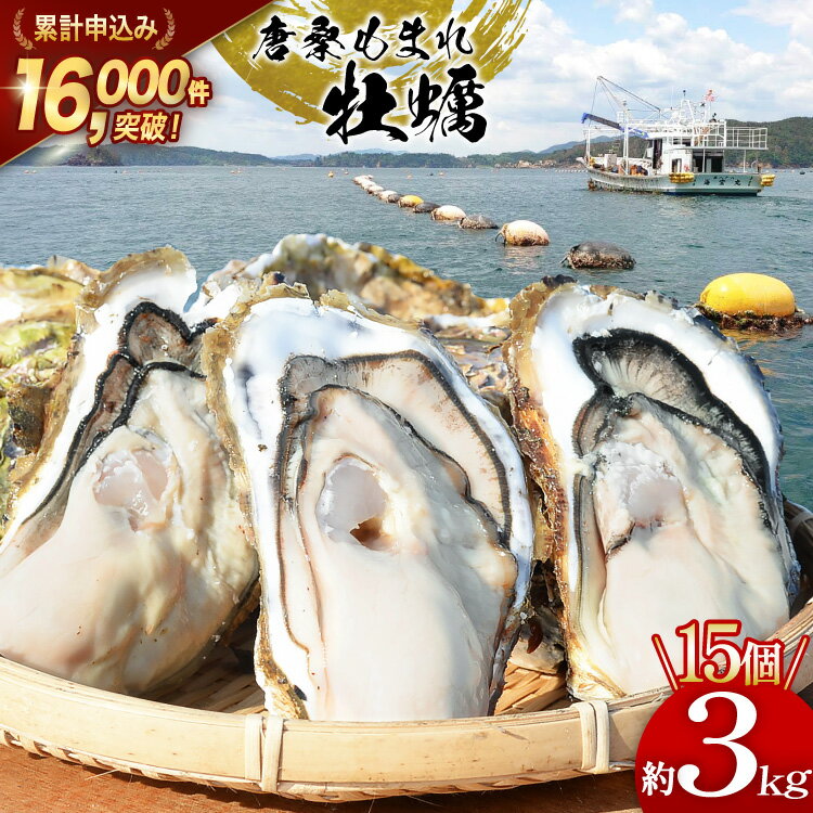 【期間限定発送】テレビで紹介！累計申込み14,000件突破！唐桑もまれ牡蠣 15個 約3kg [戸羽平 宮城県 気仙沼市 20563890] 牡蠣 かき カキ もまれかき 殻付き牡蠣