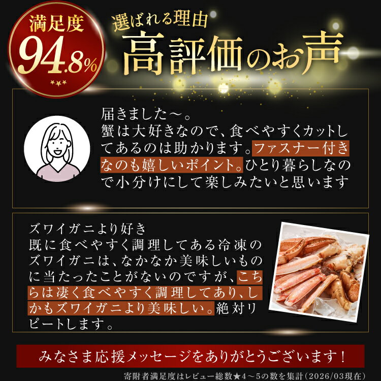 【ふるさと納税】 大人気！リピーター続出 まるずわいがに 肩脚肉 【内容量が選べる】[カネダイ 宮城県 気仙沼市 20564327] かに カニ かに物語 まるズワイガニ 丸ずわいがに マルズワイガニ 蟹 ずわい 魚介 魚介類 1kg 2kg 3kg - 画像2