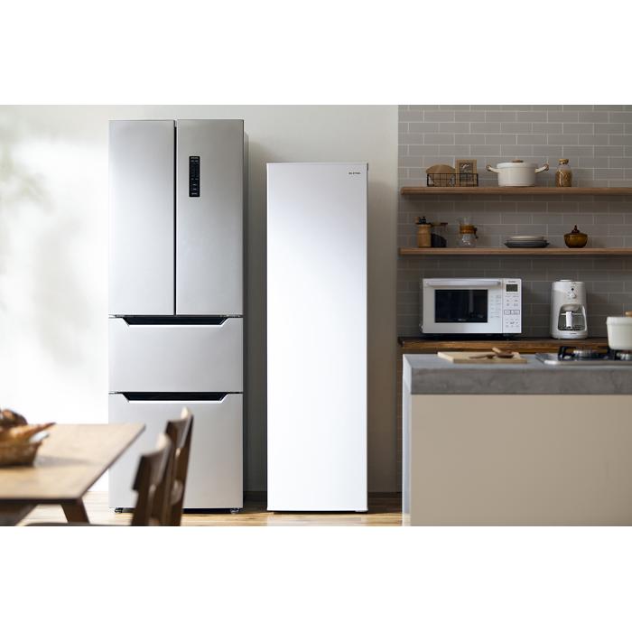 【ふるさと納税】 冷凍庫 ファン式 アイリスオーヤマ 195L ホワイト 家庭用 自動霜取り 霜取り 収納 前開き フリーザー 冷凍ストッカー 冷凍 キッチン家電 冷凍 作り置き ストック 自動霜取 省エネ エコ 節電 おすすめ 人気 アイリス IUSN-20A-W - 画像3