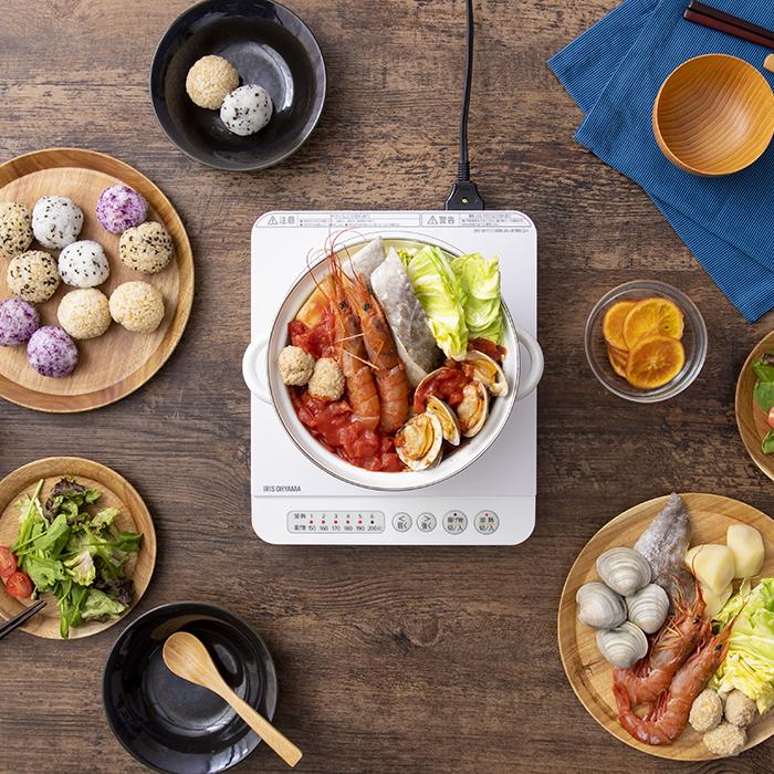 【ふるさと納税】IHコンロ 1口 1400W アイリスオーヤマ 火力6段階 新生活 一人暮らし ひとり暮らし 就職祝い 進学祝い 合格祝い 大火力 ハイパワー 卓上 多用途 自動OFF 温か 保温 IHK-T35-W | アイリスオーヤマ 一口コンロ 一人暮らし コンパクト 調理 - 画像2