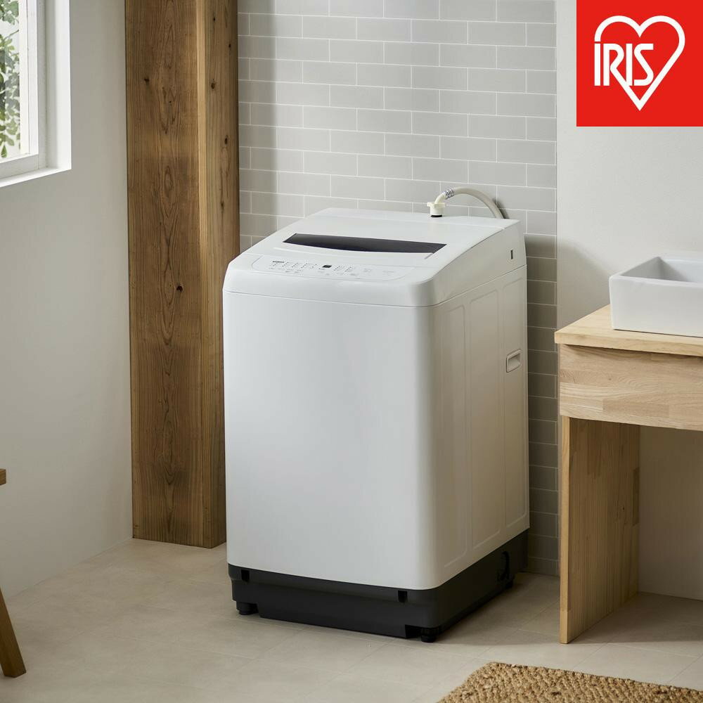 洗濯機 8kg ガチ落ち大水流洗浄 節水 二人暮らし ファミリー向け 全自動洗濯機 アイリスオーヤマ 新生活 全自動 縦型 一人暮らし 大容量 ITW-80B01-W ホワイト