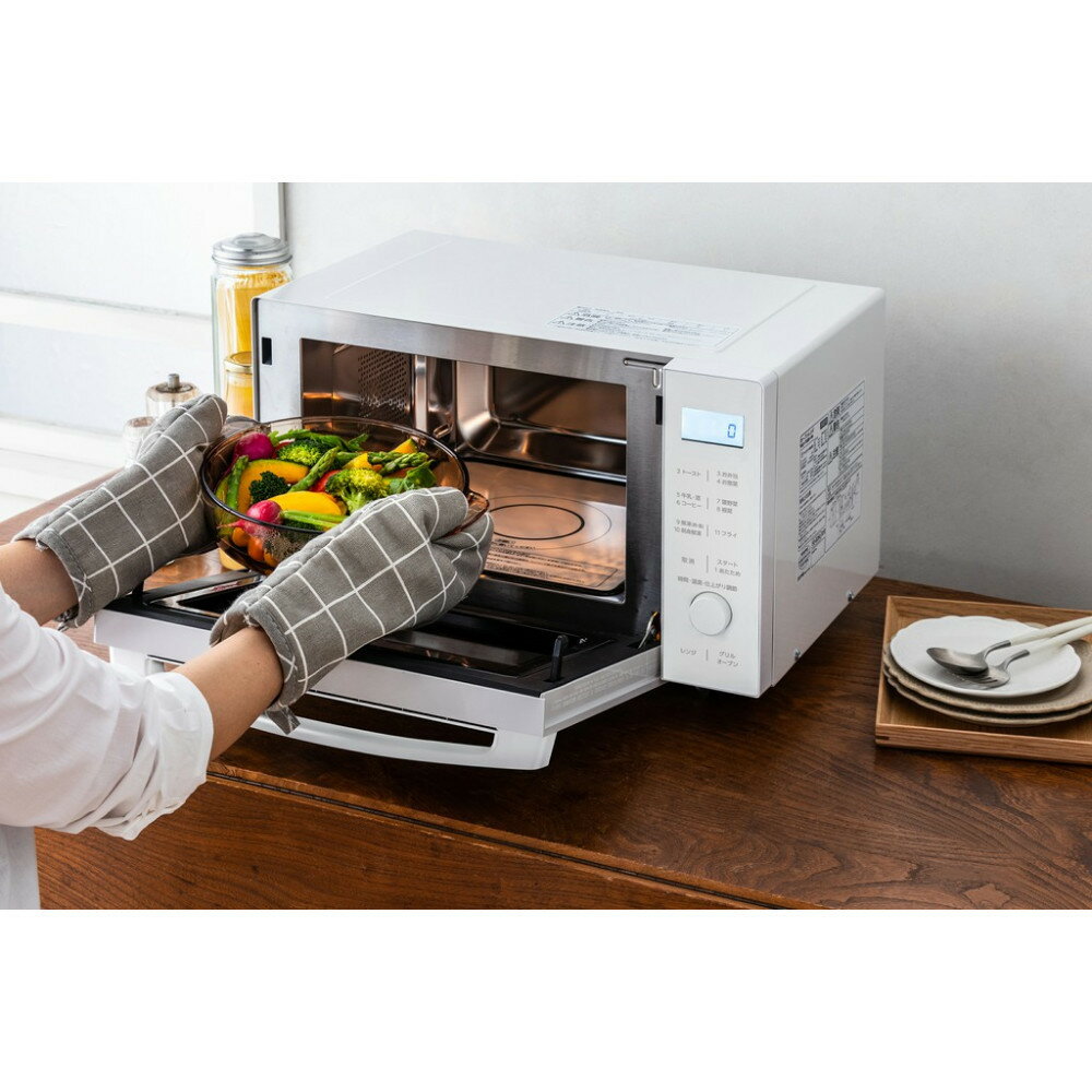 【ふるさと納税】オーブンレンジ 18L ホワイト 自動メニュー11種類 アイリスオーヤマ オーブン グリル レンジ 遠赤ツインヒーター MO-F1809-CW 電子レンジ アイリス - 画像3