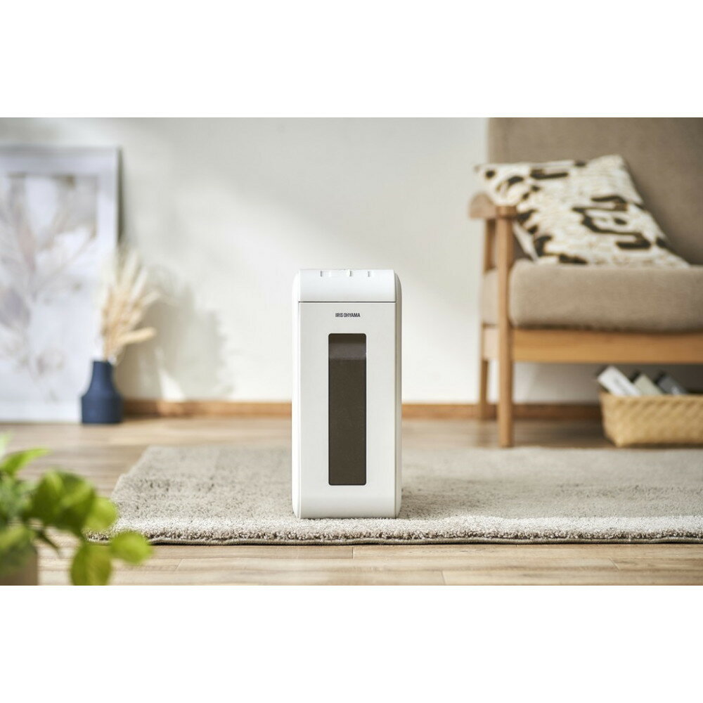 【ふるさと納税】シュレッダー 家庭用 電動 静音 A4 パーソナルシュレッダー 12L 細断 10分連続使用 マイクロクロスカット 個人情報 書類 リモート 在宅 家 オフィス アイリスオーヤマ P4HMSV-W ホワイト | 新生活 サムネイル3