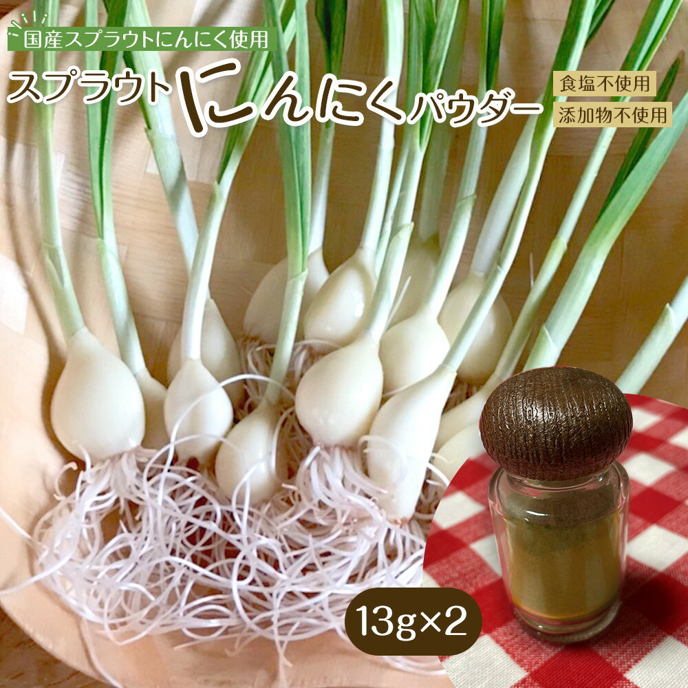 スプラウトにんにくパウダー13g×2 　国産スプラウトにんにく使用 | 調味料 食品 加工食品 人気 おすすめ 送料無料