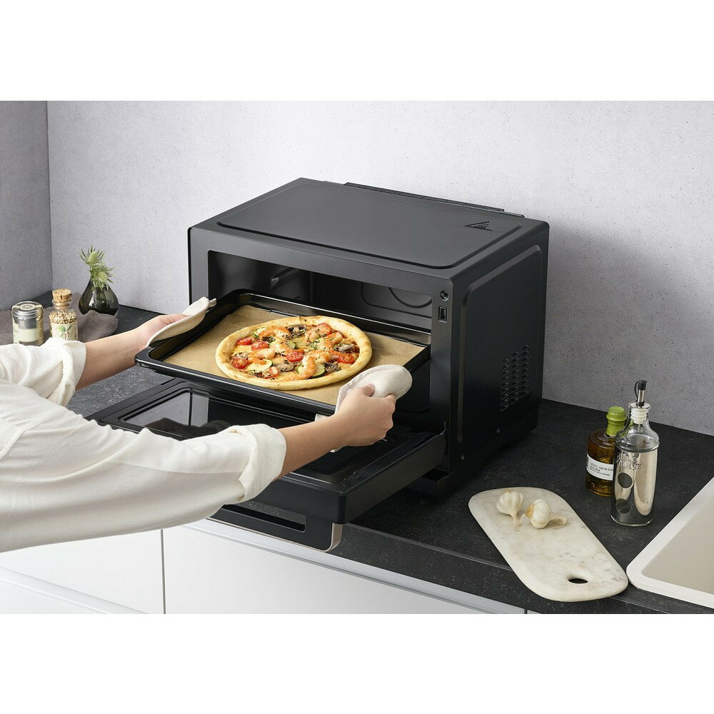【ふるさと納税】 オーブンレンジ アイリスオーヤマ 26L ブラック レンジ 家庭用 カップ式 時短 シンプル スチームオーブンレンジ 縦開き 庫内フラット 調理 料理 家電 キッチン家電 電化製品 おすすめ 人気 アイリス MO-FS2601-B サムネイル3