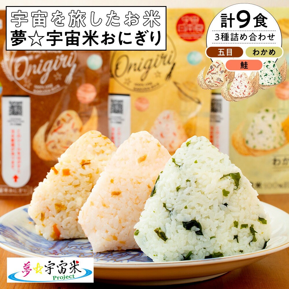 夢☆宇宙米おにぎり 3種類詰め合わせ（9食）【8月上旬より順次発送開始】 | 米 ササニシキ 食品 人気 おすすめ 送料無料