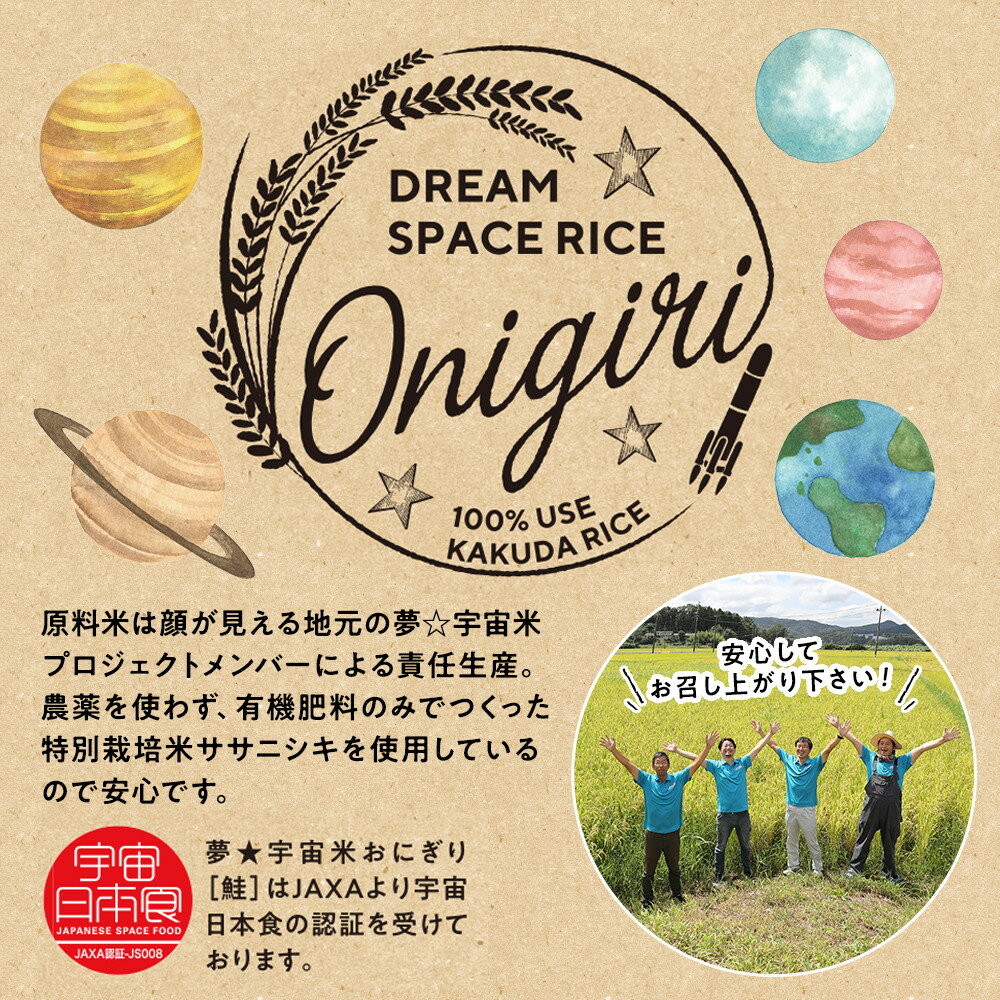 【ふるさと納税】夢☆宇宙米おにぎり 3種類詰め合わせ（9食）【8月上旬より順次発送開始】 | 米 ササニシキ 食品 人気 おすすめ 送料無料 - 画像3