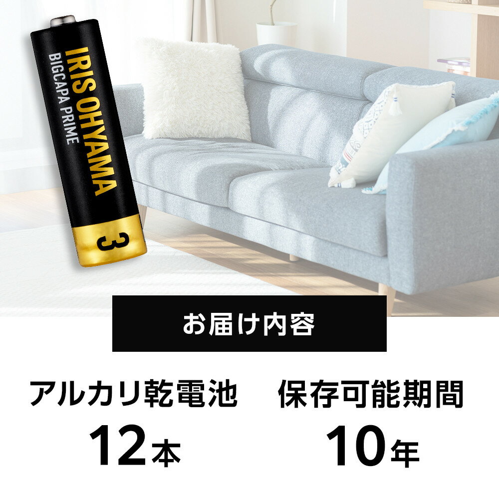 【ふるさと納税】乾電池 BIGCAPA PRIME 単3形 12本 LR6BP/12P 電池 乾電池 アルカリ乾電池 アルカリ電池 でんち アイリスオーヤマ | 新生活 - 画像2