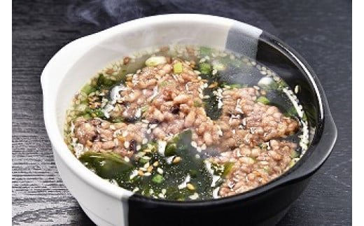 【ふるさと納税】古代米おこげ＆リゾット風わかめスープのヘルシーセット　【04209-0179】 - 画像3