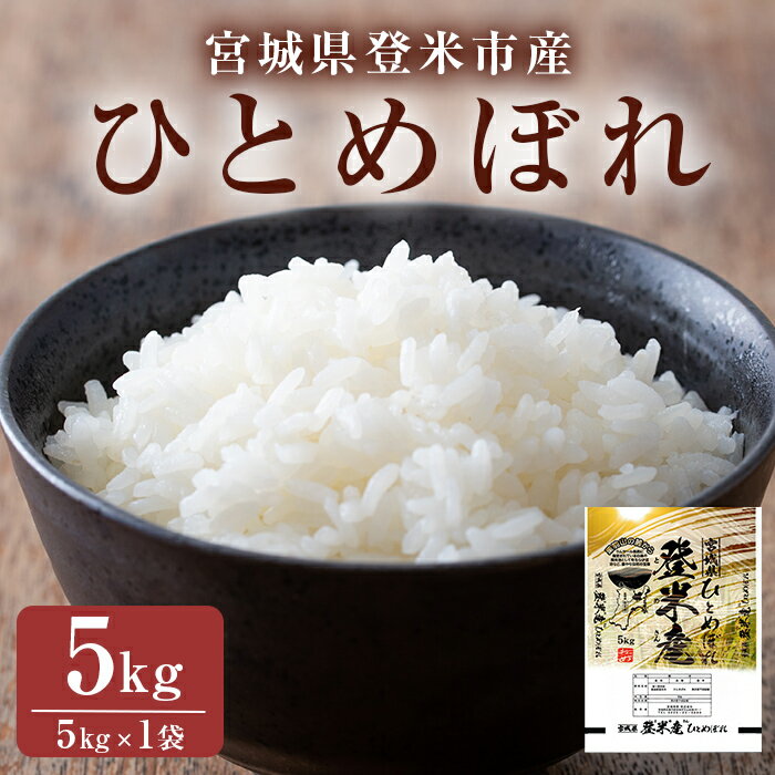 ≪令和7年産≫ ひとめぼれ 精米 5kg(5kg×1袋) 登米市産 米 お米 おこめ ごはん ご飯 白米 おにぎり お弁当 5kg 【宮城商事株式会社】tm469