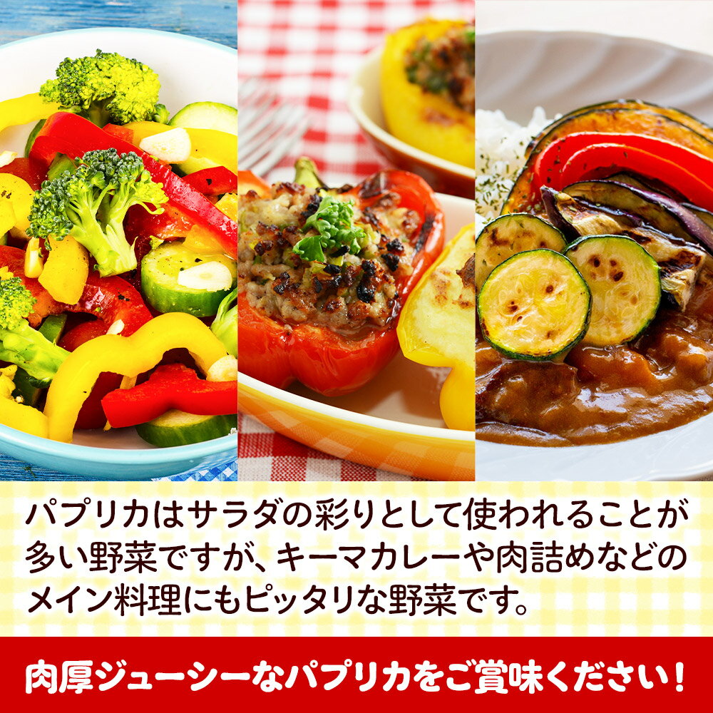 【ふるさと納税】【新鮮・安全・安心　宮城県産パプリカ】3色MIX（赤黄橙）25玉詰め - 画像3