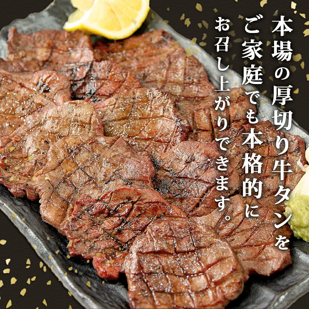 【ふるさと納税】牛タン 熟成 厚切 牛たん 塩味 500g 冷凍 焼肉 バーベキュー 熟成牛たん 宮城県 東松島市 佐利 A サムネイル3