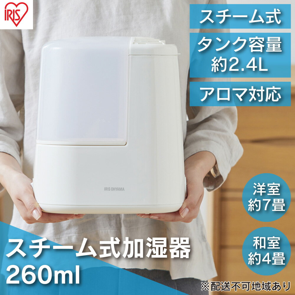 【ふるさと納税】スチーム式加湿器 260ml AHM-H26B-C アイボリー アイリスオーヤマ スチーム式 加湿器 卓上 加湿 アロマ 卓上加湿器 加湿機 小型 湿度 コンパクト スチーム シンプル サムネイル2