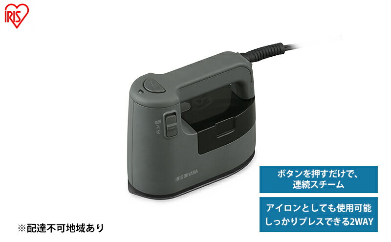 【ふるさと納税】アイロン スチーム スチーマー 衣類用スチーマー IRS-02-HA アッシュ アイリスオーヤマ シワ伸ばし 服 ワイシャツ 衣類 除菌 脱臭 簡単給水 パワフルスチーム スチームアイロン ハンディ サムネイル2