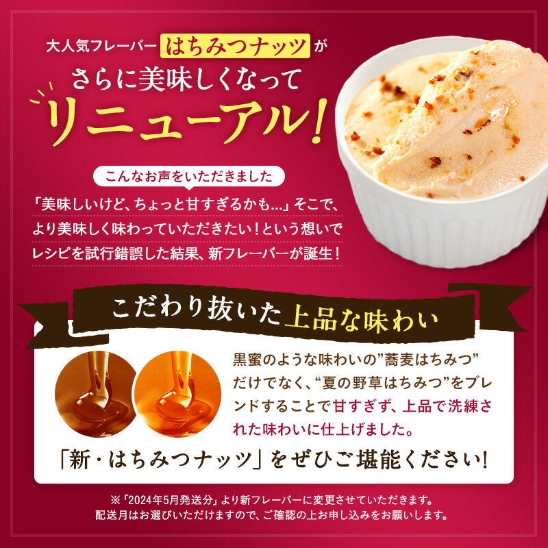 【ふるさと納税】＼配送月が選べる／ 訳あり 本格 イタリアン ジェラート はちみつ ナッツ 1L ～ 2L （カップ約10個～20個分） たっぷり 業務用 サイズ 濃厚 で贅沢な味わい LA FESTA ラフェスタ アイス アイスクリーム デザート スイーツ サムネイル2