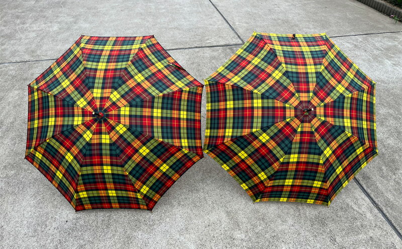 【ふるさと納税】【 かさ 】雨傘 格子柄 駒取り 58cm［黄色］（共袋付）男女共用 1本 雑貨 日用品 ファッション小物 民芸品 工芸品 伝統技術 - 画像3