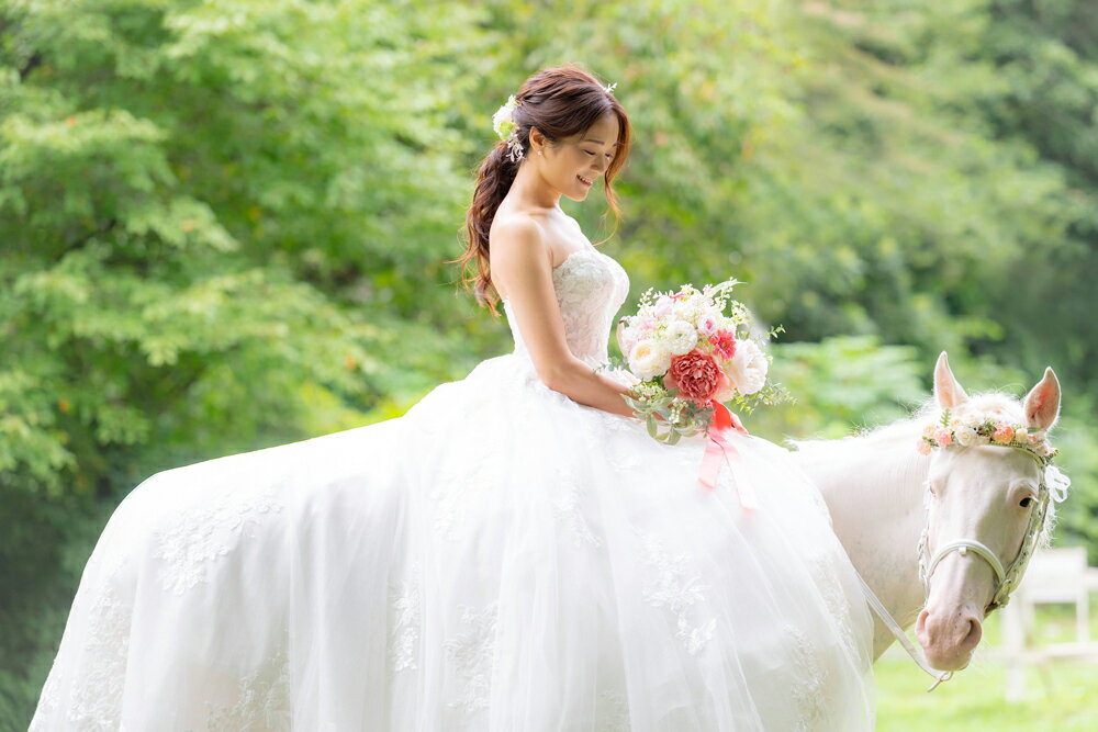 【ふるさと納税】馬と一緒に前撮りプラン｜ウエディング 写真 東北 宮城 仙台 記念 写真 チケット クーポン 入場券 体験 結婚式 [0093] - 画像2