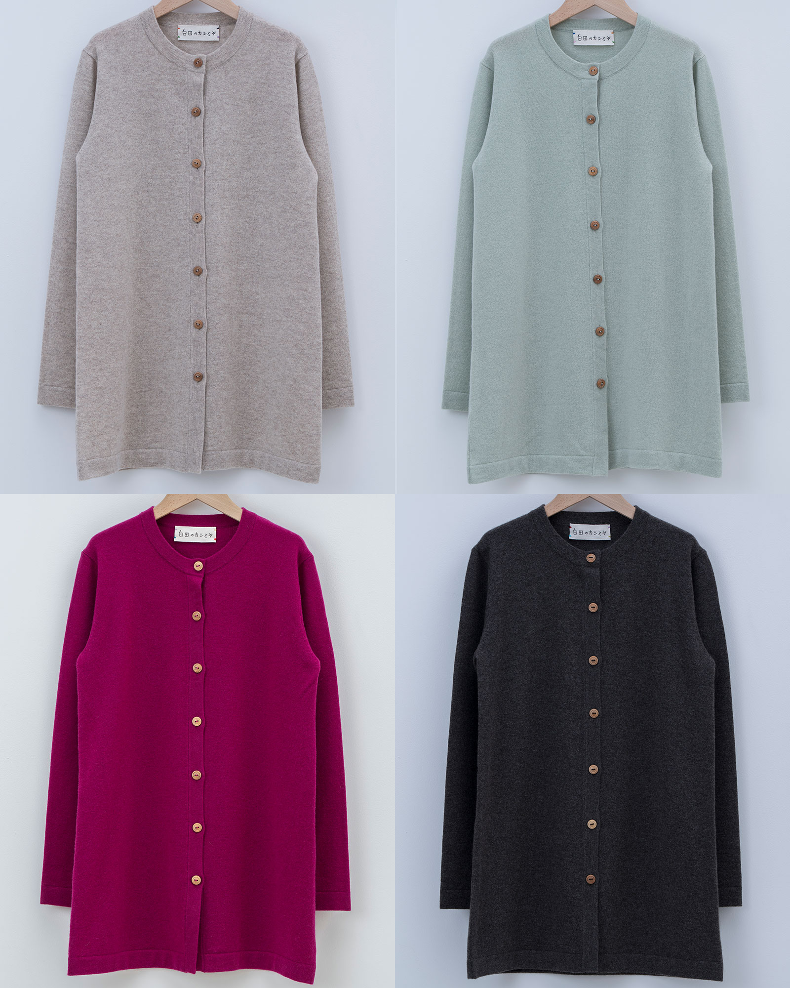 【ふるさと納税】服 カシミヤ ラウンドネックロングカーディガン(度詰）女性用《白田のカシミヤ》【全4色 M / L】｜ニット 高級 希少 レディース サムネイル3