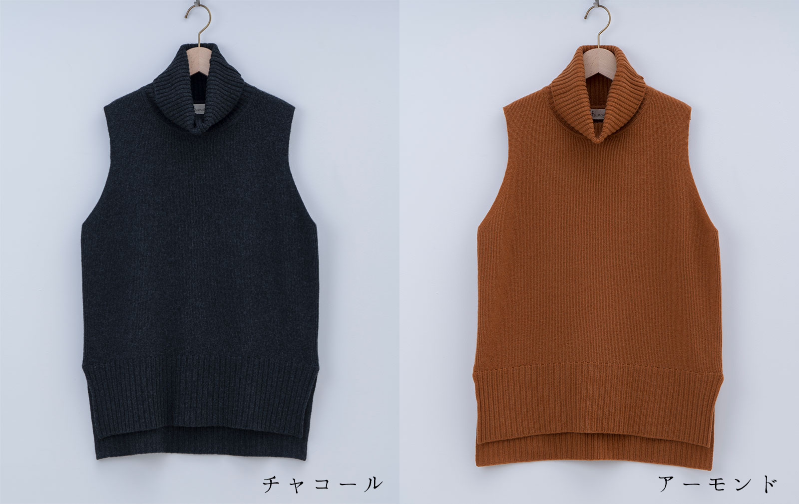 【ふるさと納税】服 カシミヤ タートルネックベスト女性用《白田のカシミヤ》【全2色 M / LL】｜ニット 高級 希少 レディース サムネイル2