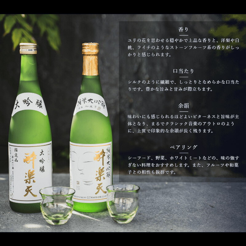 【ふるさと納税】新 酔楽天 飲み比べセット 720ml×3本 大吟醸 純米大吟醸 百田晴 秋田酒造 日本酒 地酒 サムネイル3