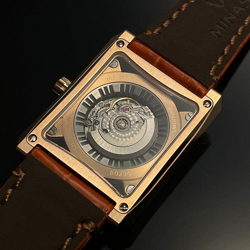 【ふるさと納税】【ミナセ×JIKODO×秋田銀線細工】秋田県産高級腕時計 「サキホコル」シリーズ「桜見月（さくらみづき）」（3）ステンレス＋ピンクゴールドコーティングモデル VM07-LGIS03-SD サムネイル3