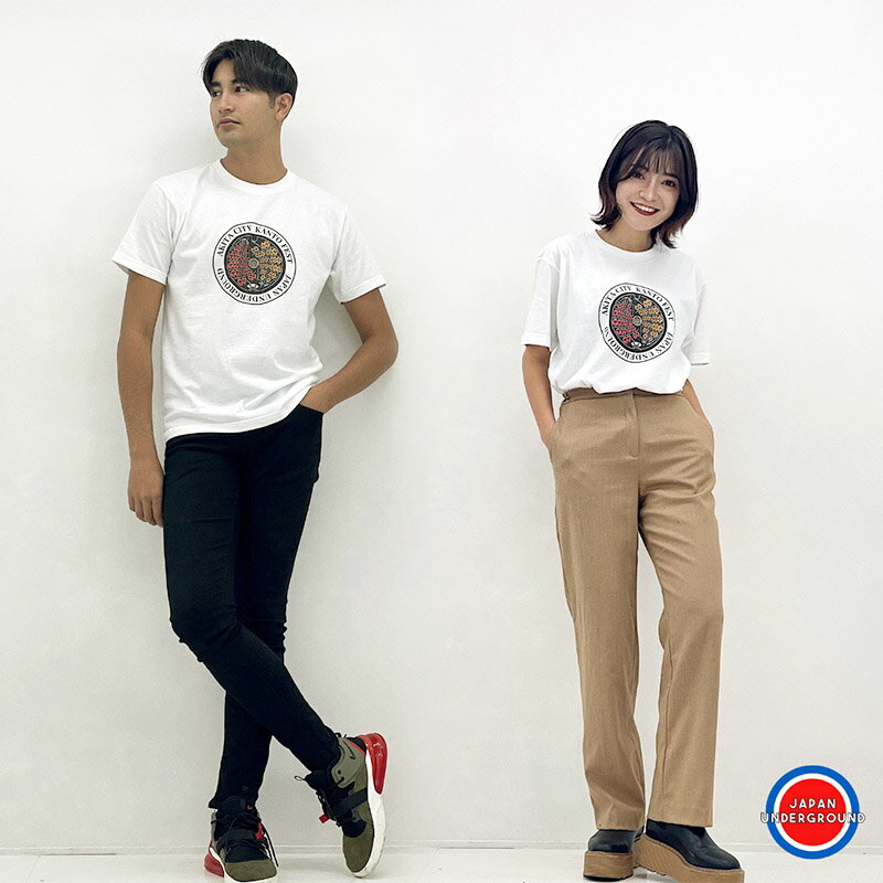 【ふるさと納税】【XLサイズ】秋田市 マンホールTシャツ 白 サムネイル2