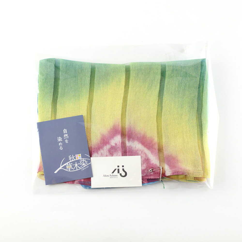 【ふるさと納税】シルクストール【秋田を彩る蓮の花々】1枚（45cm×150cm） サムネイル2