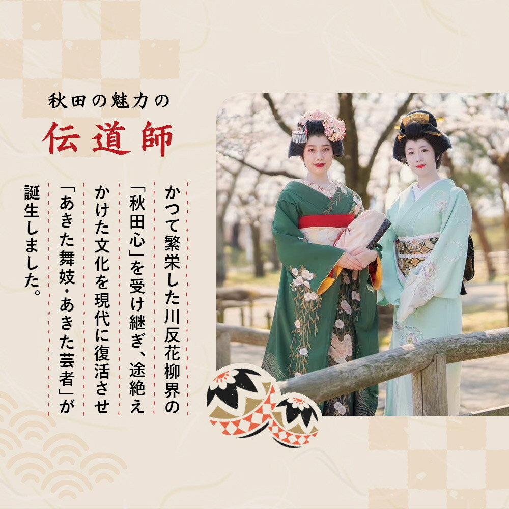 【ふるさと納税】あきた舞妓と街歩きプラン 1グループご招待(2〜9名様) サムネイル3