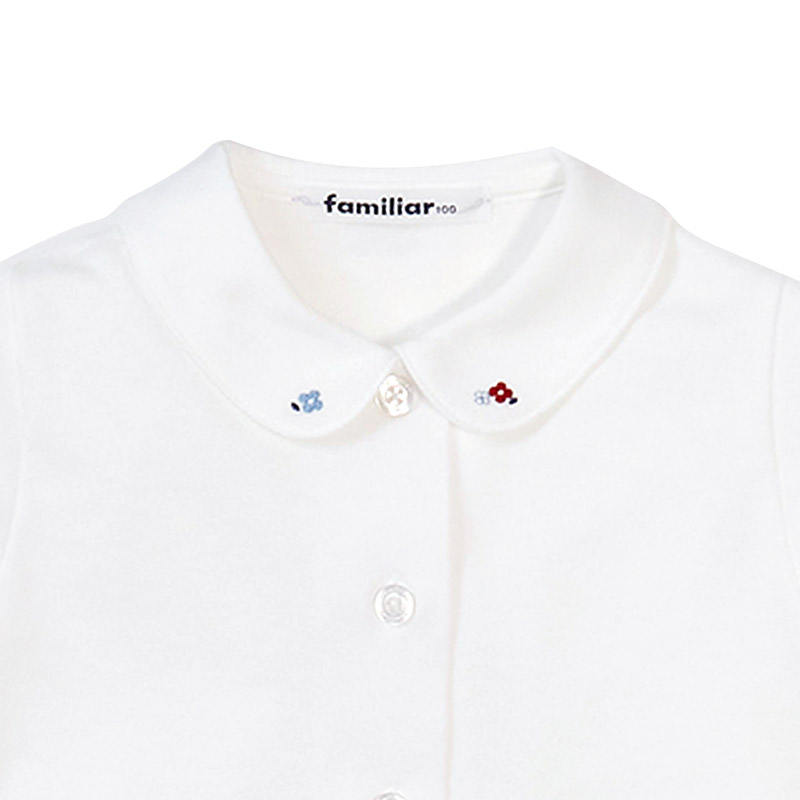 【ふるさと納税】ファミリア(familiar)ブラウス（半袖）(80cm〜130cm)ホワイト(WH)【240225】 サムネイル3