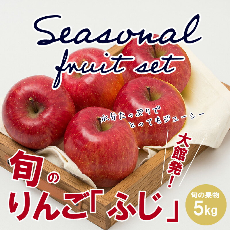 【ふるさと納税】【数量限定・期間限定】陽気な母さんのりんご「ふじ」　5kg　【75P3408】 リンゴ 林檎 詰合せ セット 季節 数量限定 大館市 秋田県 陽気な母さんの店 送料無料 ギフト フルーツ 果物 ふじ サムネイル2
