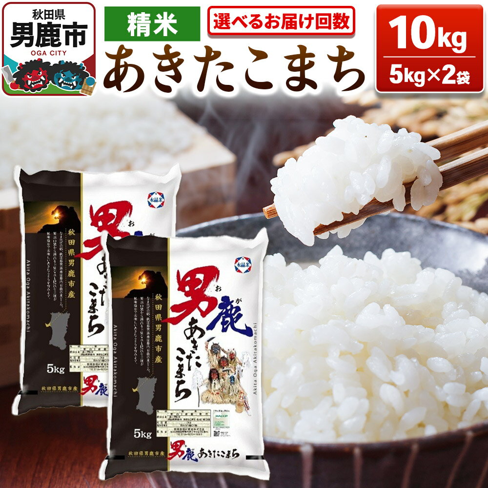 あきたこまち 精米（白米） 10kg（5kg×2袋）令和7年産 【選べるお届け回数】 【秋田食糧卸販売】