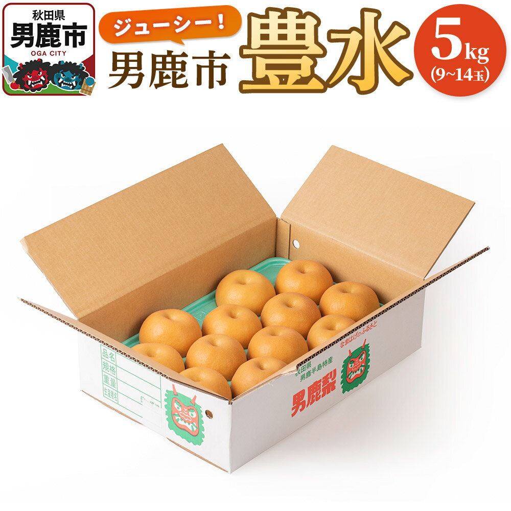 【令和8年度 早期受付】豊水 5kg 9〜14玉 梨 なし ナシ 秋田県 男鹿市 旬の果物 フルーツ