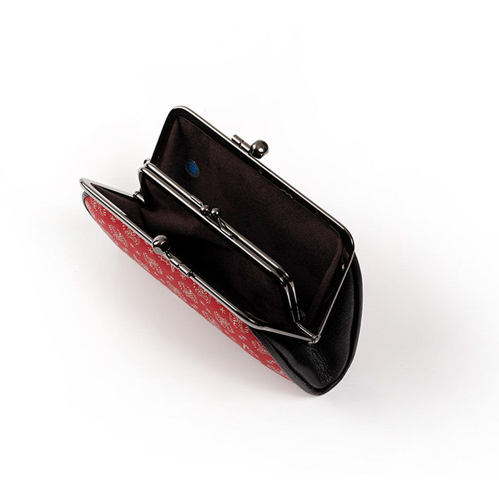 【ふるさと納税】なまはげ館オリジナルデザイン印伝 親子がま口（赤） 和柄 サムネイル3