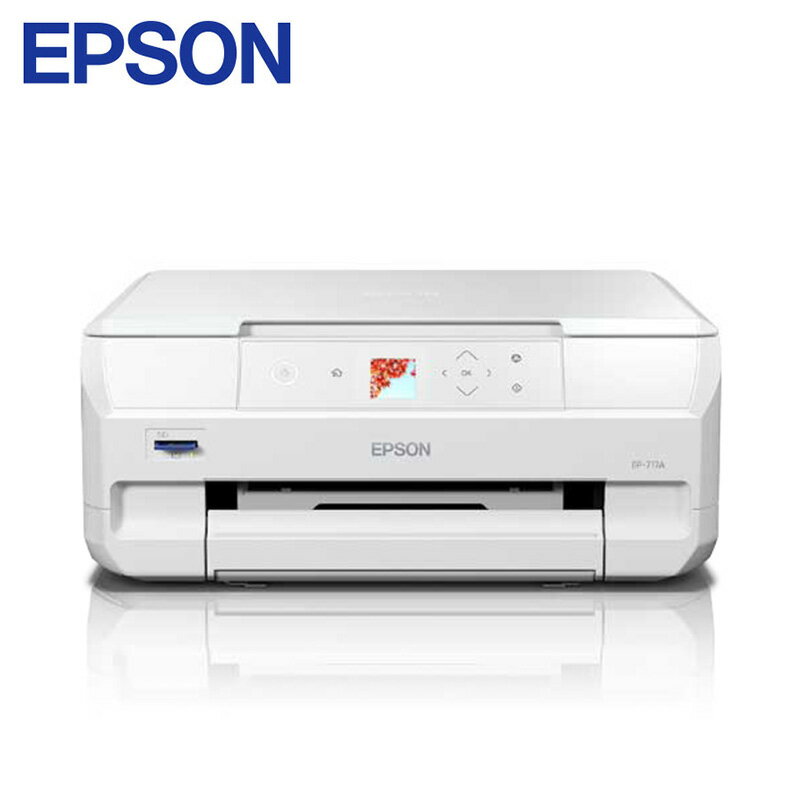EPSON Colorio インクジェットプリンター EP-717A ホワイト インクジェット複合機 インクジェット エプソン ふるさと納税 プリンター コピー機 印刷 人気 ランキング 【株式会社たなか】[Q9-14101]