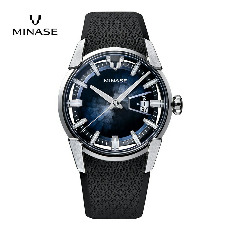 MINASE時計 DIVIDO ラバーベルトタイプ（VM14-RBKGBL-SSD）【協和精工株式会社】[F11904]