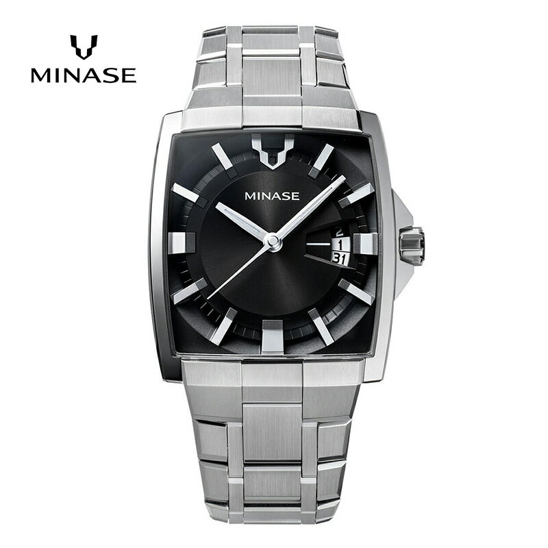 MINASE時計 HORIZON ブレスレットタイプ（VM12-M01NBK-SSB）【協和精工株式会社】[F11908]