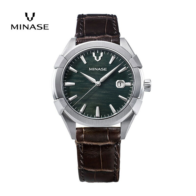 MINASE時計 Uruga42 クロコベルトタイプ（UG03-LDBNGR-SSD）【協和精工株式会社】[F11931]