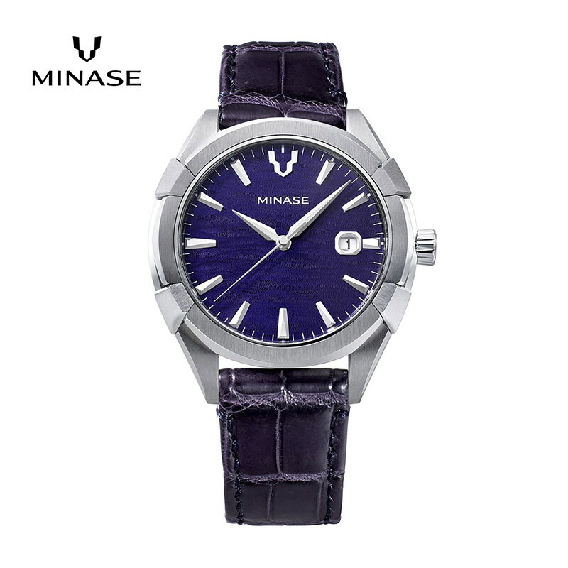 MINASE時計 Uruga42 クロコベルトタイプ（UG03-LDNNBL-SSD）【協和精工株式会社】[F11932]