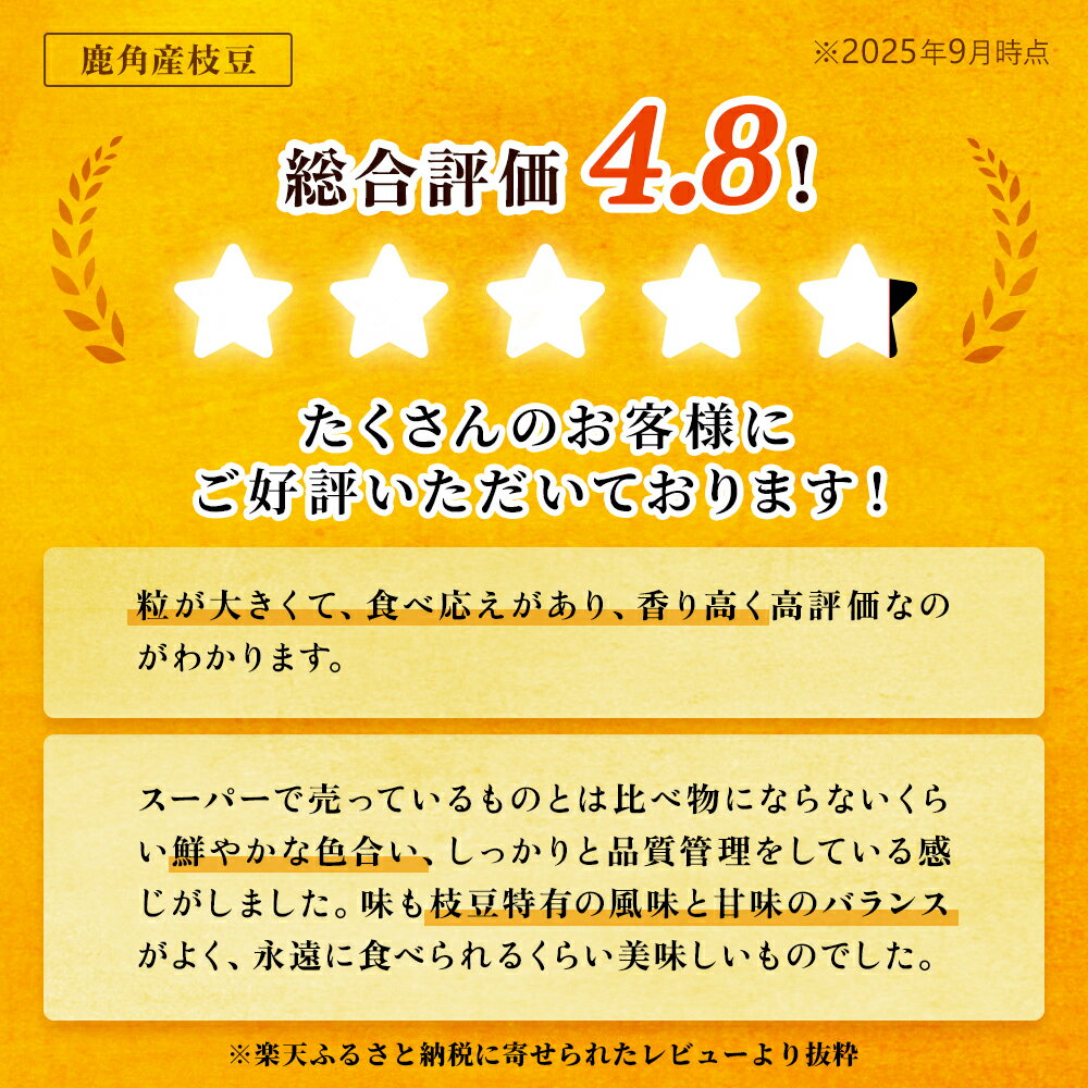 【ふるさと納税】《 先行予約 》 枝豆 5kg / 10kg 1袋250g 鹿角市産 特別栽培 えだ豆 20袋 40袋 福だるま 湯あがり娘 あきた香り五葉 あきたほのか 特別栽培 お中元 グルメ ギフト 故郷 秋田 あきた 鹿角市 鹿角 えだまめ エダマメ 豆 送料無料 【用野目ファーム】 - 画像3