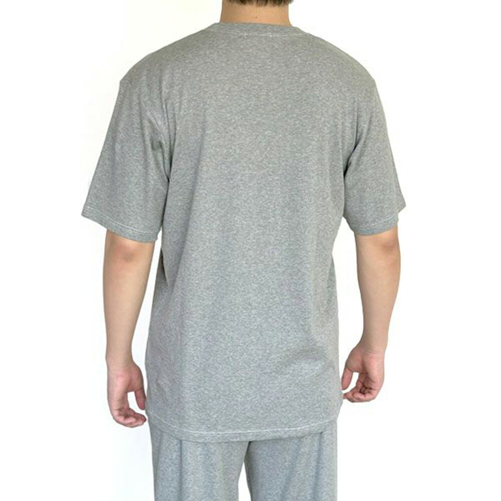 【ふるさと納税】nayuta オーガニックコットン メンズ リラクシングウェア 半袖トップス グレー 選べるサイズ【M〜L】 秋田県 大仙市 サムネイル3