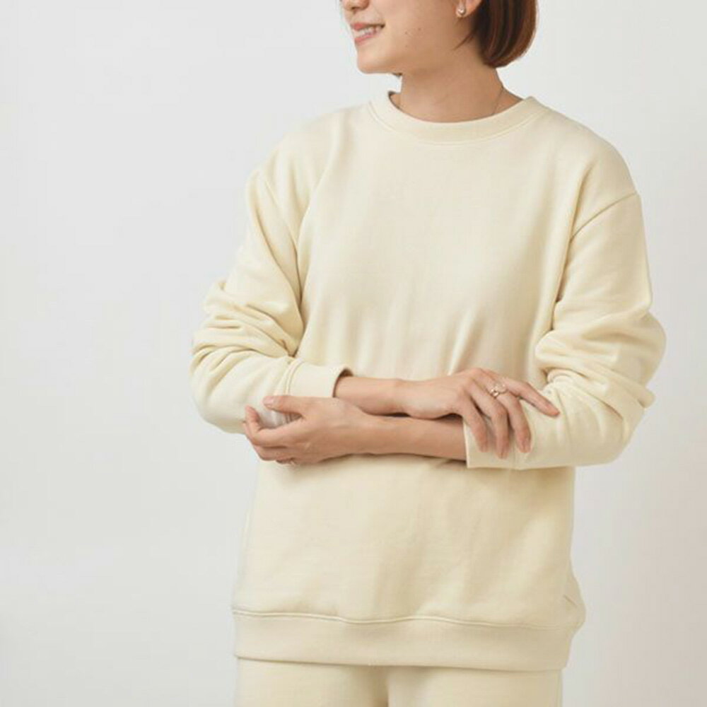 【ふるさと納税】nayuta オーガニックコットン 裏起毛あったか スウェットシャツ 選べるカラー【生成／ブラウン／グレー】 選べるサイズ【M〜L】ユニセックス 秋田県 大仙市 サムネイル3