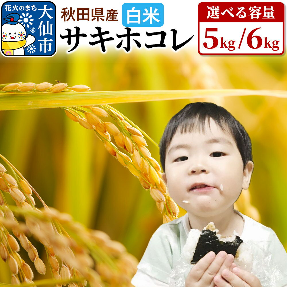米 令和7年産「特別栽培米 サキホコレ」【白米】選べる容量【5kg／6kg】おこめのさわた【特A】