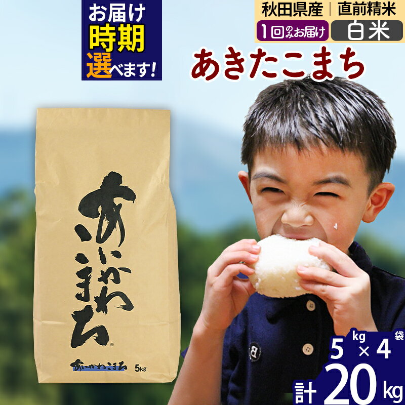 ※令和7年産※秋田県産 あきたこまち 20kg【白米】(5kg小分け袋)【1回のみお届け】2025年産 お届け時期選べる お米 藤岡農産 [藤岡農産 秋田 お米 あきたこまち 米どころ 東北 北秋田市]