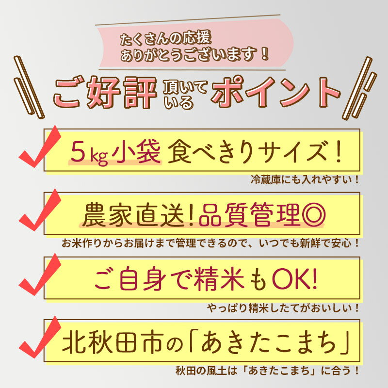 【ふるさと納税】※令和7年産※秋田県産 あきたこまち 10kg【玄米】(5kg小分け袋) 【1回のみお届け】2025年産 お届け時期選べる お米 藤岡農産 - 画像2
