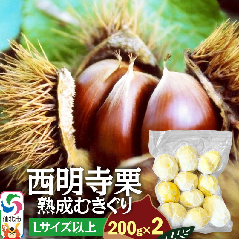 西明寺栗 熟成むきぐり 大粒セット（Lサイズ以上）200g×2 計400g