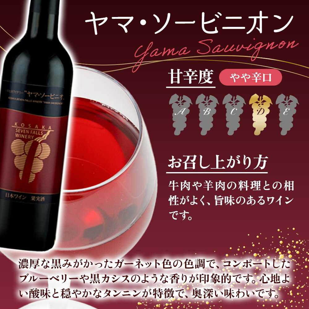 【ふるさと納税】小坂七滝ワイナリー 岩木山葡萄 ヤマ・ソービニオンセット 720ml×2本 サムネイル3